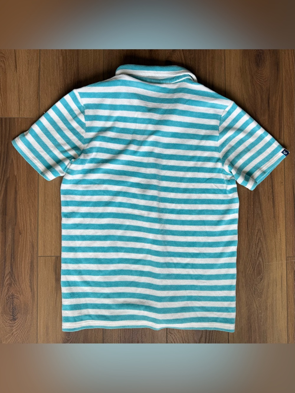 CRIQUET Austin NWT TERRYCLOTH Striped Mens Large Polo - Picture 6 of 8